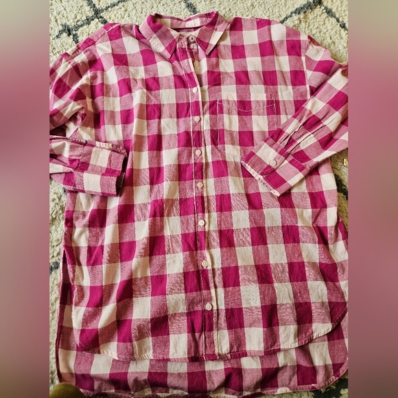 Maeve For Anthropologie Bennett Plaid Button Down Medium - Picture 2 of 7